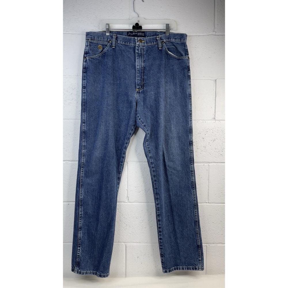 Wrangler George Strait Cowboy Cut Jeans Men's 38x34 Stonewashed Blue Western‎